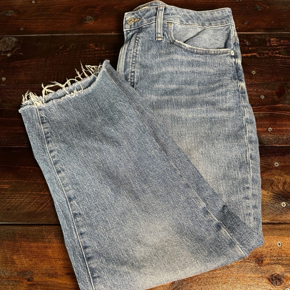Madewell Jeans Womens Perfect Vintage Crop Jean Denim Distressed‎ 30 Actual 34" - Picture 7 of 15